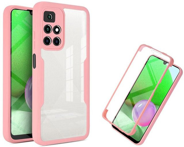 Transparentes 360 Grad Full Body Schutzcase für Samsung Galaxy A53 A33 A73 A23 A22 A32 A52 A12 A51 4G 5G S21 S22 Ultra Silikon Stoßfest Doppelhülle - Bild 1