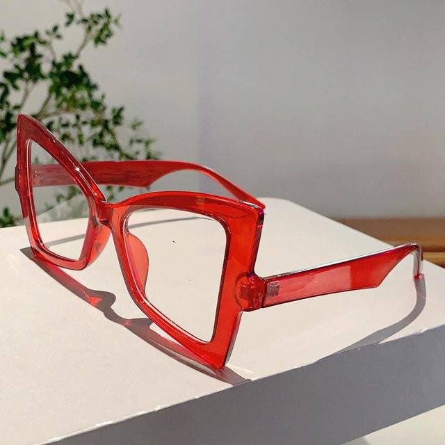 KAMMPT Korrektionsbrille Schmetterlingsform, Kunststoff, rot, Unisex - Bild 1