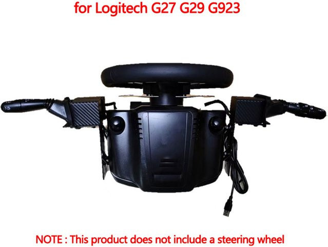 Logitech Racing Simulator Adapter für G27 G29 G923 in Schwarz für ETS2 mit Startknopf Blinker und Wischerfunktion - Bild 1