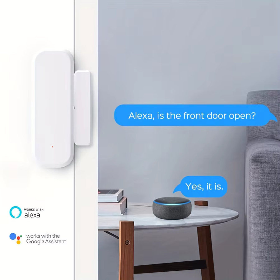 Tuya WiFi 3.0 Tür- und Fenstersensor in Weiß für intelligenten Sicherheitsalarm und Diebstahlschutz mit App-Steuerung - Bild 3