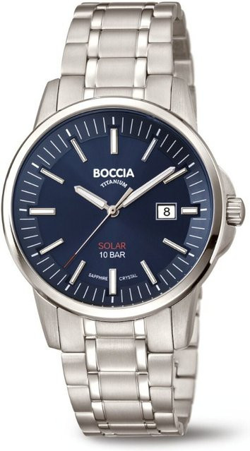 Boccia Herrenuhr, Solar, Titanium, Blau, 39 mm, 10 ATM - Bild 1