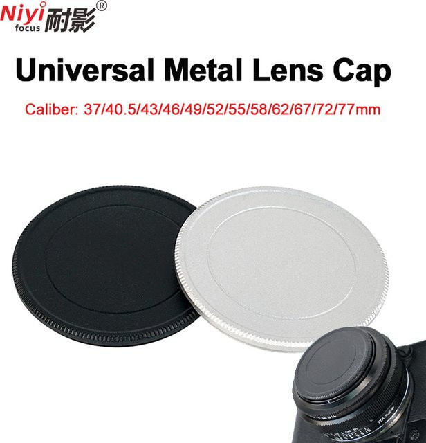 NiYi Focus Metall Kameraobjektivdeckel in Schwarz als schraubbare Objektivabdeckung für Canon, Nikon und Sony - Bild 1