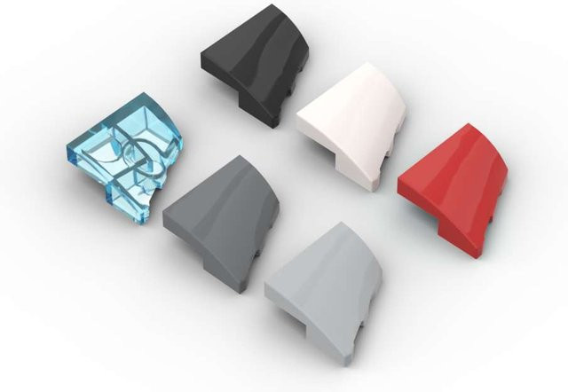 SixBricks Bausteine Keil 2x2x 2/3 Links, 10-teiliges Set, Blau - Bild 1