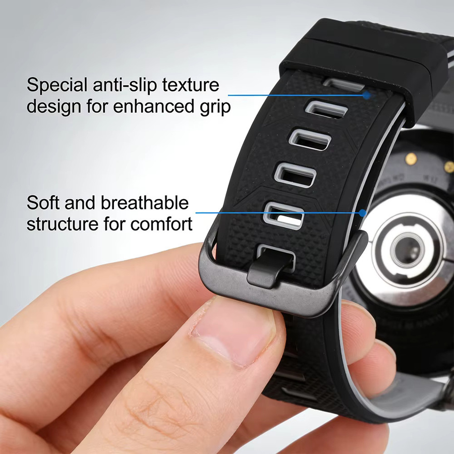 Samsung Uhrenarmband Silikon, Schwarz, Unisex, 22 mm - Bild 5