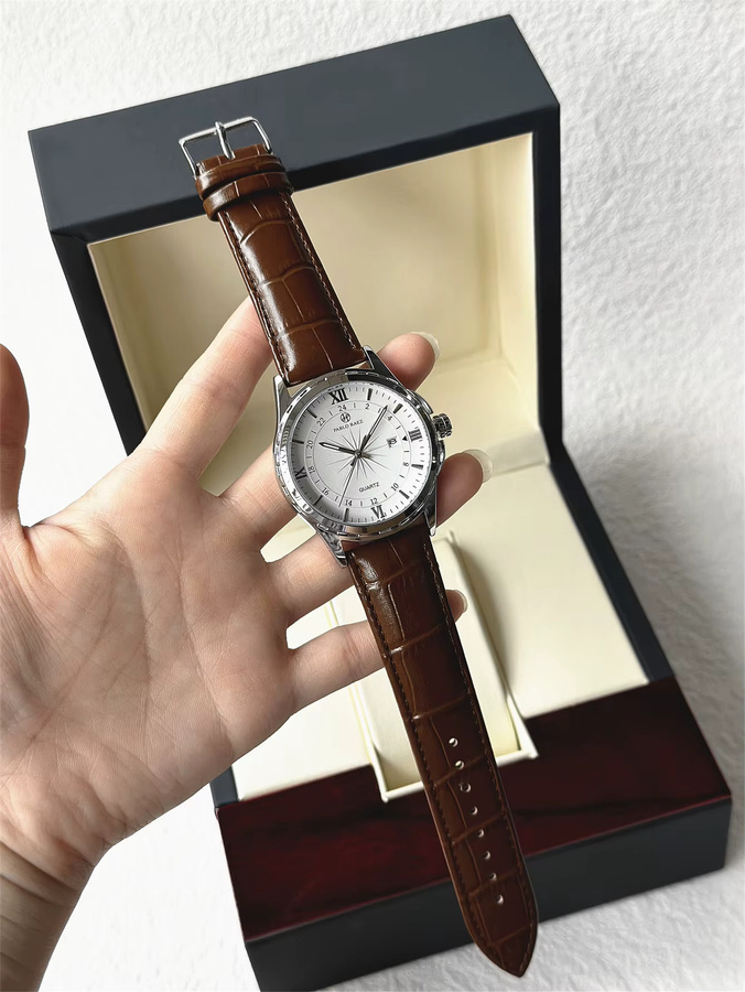 PABLO RAEZ Armbanduhr, Quarz, Leder, Schwarz, Herren - Bild 6
