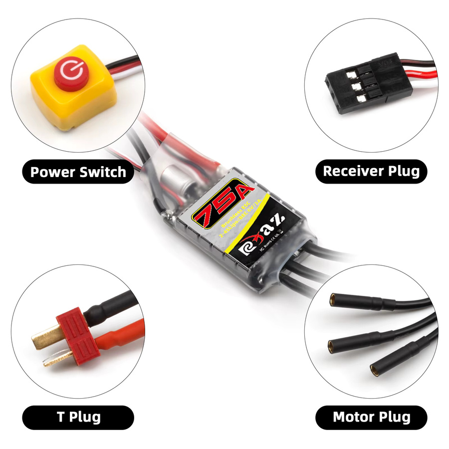 RCXAZ RC 75A Bürstenloser ESC Elektronischer Geschwindigkeitsregler - Bild 2