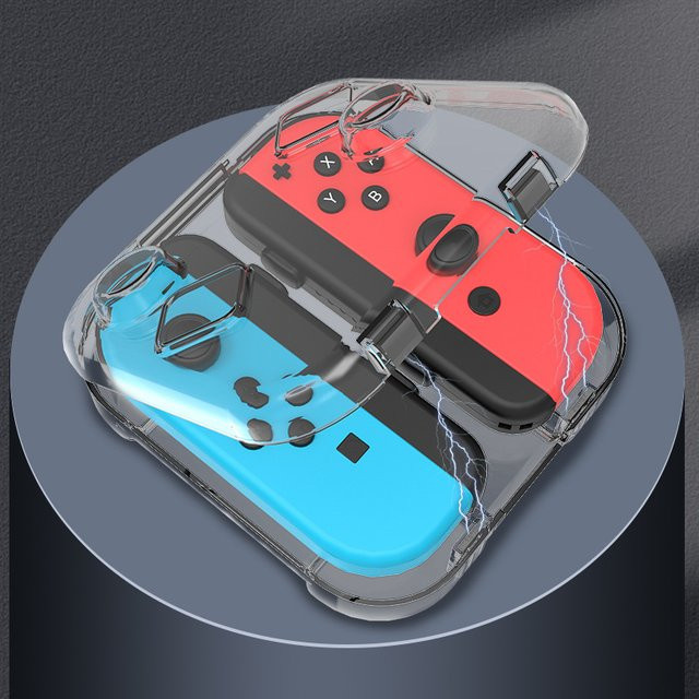 WLYX Schutzhülle für Nintendo Switch Joy-Con Links und Rechts, transparent, passend für Switch OLED - Bild 1