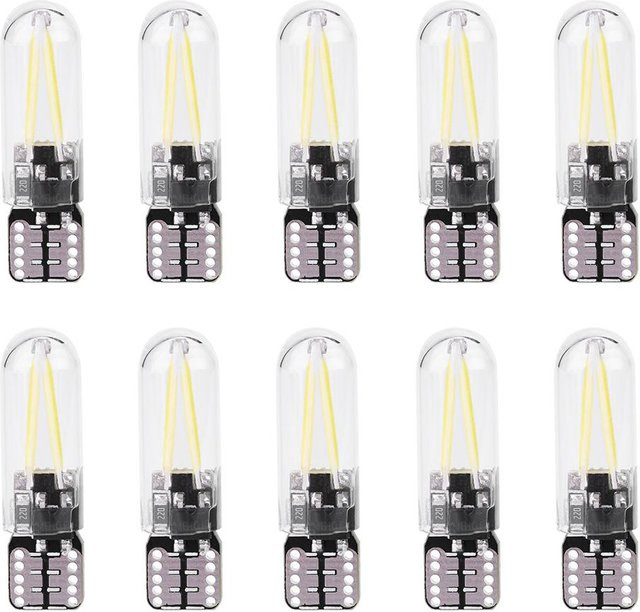 10 Stück Wosawe outdoor sports W5W T10 194 COB Filament LED Auto-Birnen in Weiß für Leseleuchten, DRL und Kofferraum, 12V - Bild 1