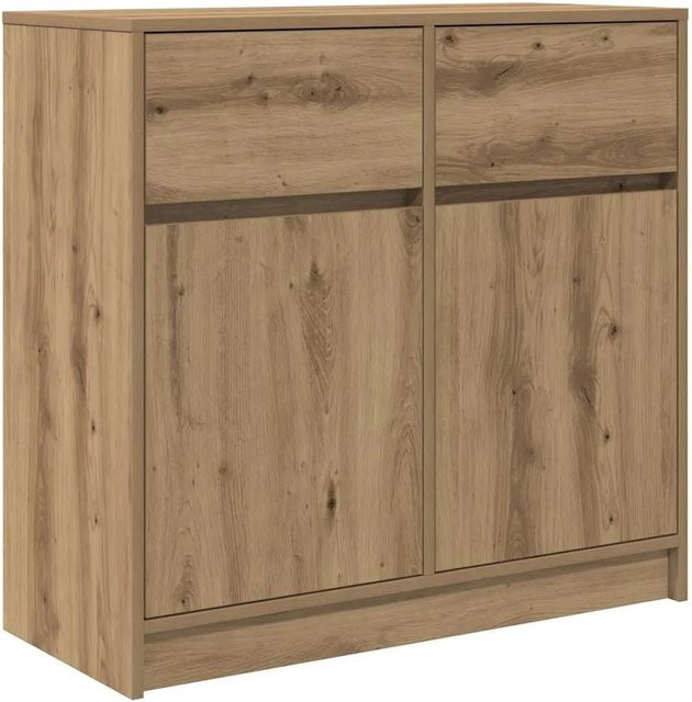 vidaXL Sideboard Artisan-Eiche mit Schublade, Farbe Braun, B/T/H: 80 x 34 x 76 cm - Bild 1