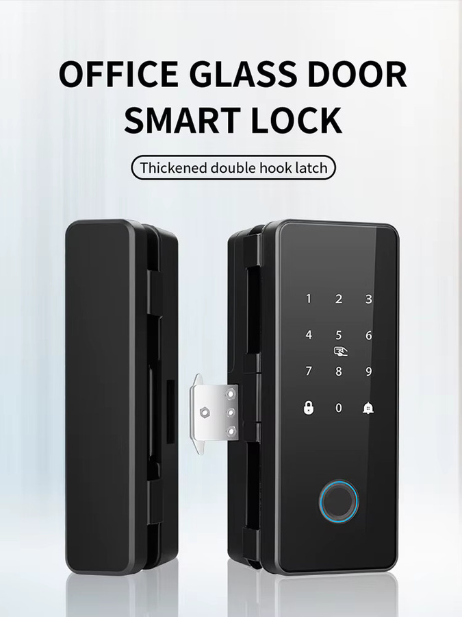 TT-Lock Intelligentes Glastürschloss mit Bluetooth, biometrischem Fingerabdruck, Passwort und Karte, elektronisches digitales Schloss für Büro und Geschäftsabteilungen von XSDTS - Bild 6