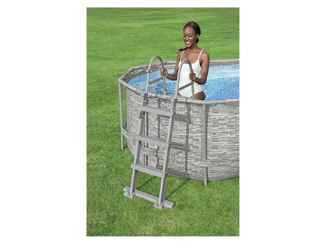 Bestway Flowclear Sicherheitsleiter in Grau, Höhe: 107 cm - Bild 2