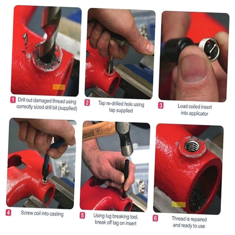 Car Pro 30-teiliges Reparatur-Einsatz-Set mit metrischem Gewinde M3 M4 M7 M9 M11 und M9 x 1,25 Coil Tool - Bild 1