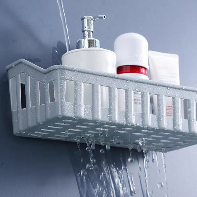 CANAMEK Badregal aus Kunststoff in Braun zur Wandmontage ohne Bohren für Dusche und WC - Bild 1