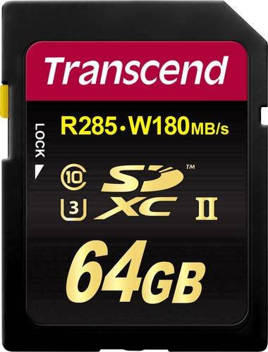 Transcend Premium 700S SDXC Speicherkarte 64GB UHS-II V90 Class 10 Schwarz - Bild 1