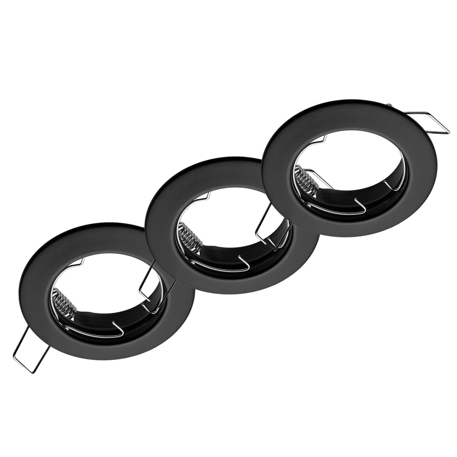 Oktaplex 9er Set Spot Rahmen Sedan für LED-Module 50mm Deckeneinbaustrahler Schwarz - Bild 2