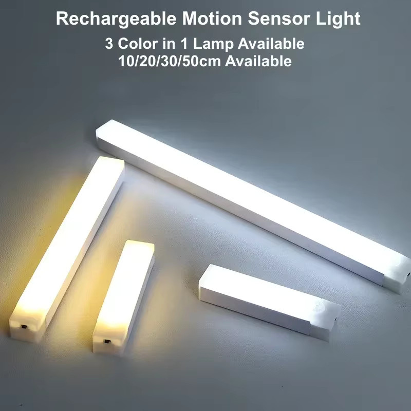 ESMARTER LED Wandleuchte in Weiß mit Bewegungssensor, wiederaufladbare magnetische Schranklampe und Nachtlicht für Badezimmer und Möbel - Bild 4