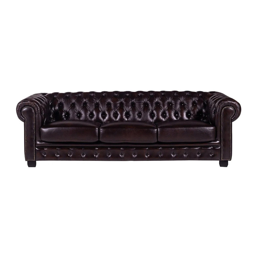 Vente-unique Sofa Brenton Chesterfield in Schokoladenbraun mit Breite: 240 cm - Bild 2