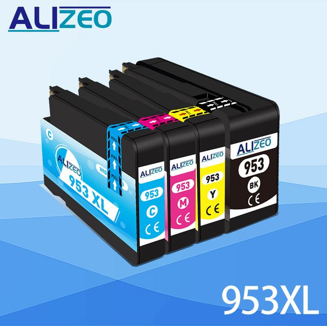 ALIZEO Tintenpatronen Set kompatibel mit HP 953XL, Schwarz und Multicolor für HP Officejet Pro 7740 8210 8710 8720 8725 8740 Drucker - Bild 1