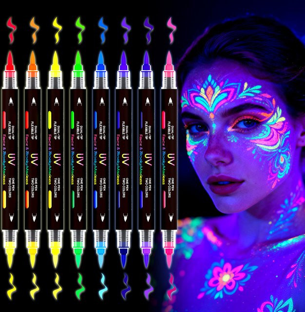 Kolorowys Gesichtsmalstifte, 8er-Pack, 16 Farben, Bunt / Mehrfarbig - Bild 1