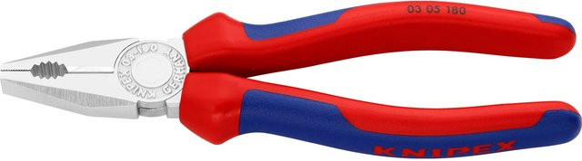 Knipex Kombizange aus Stahl in Silber mit Mehrkomponenten-Griff 180 mm - Bild 1