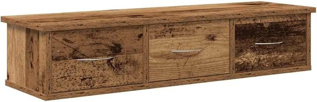 vidaXL Wandschrank in Altholz-Optik, braun, B/T/H: 88 x 26 x 18,5 cm - Bild 1