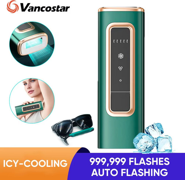 Vancostar IPL-Epiliergerät Ice-Cool Laser-Haarentfernung, Damen, Green - Bild 1