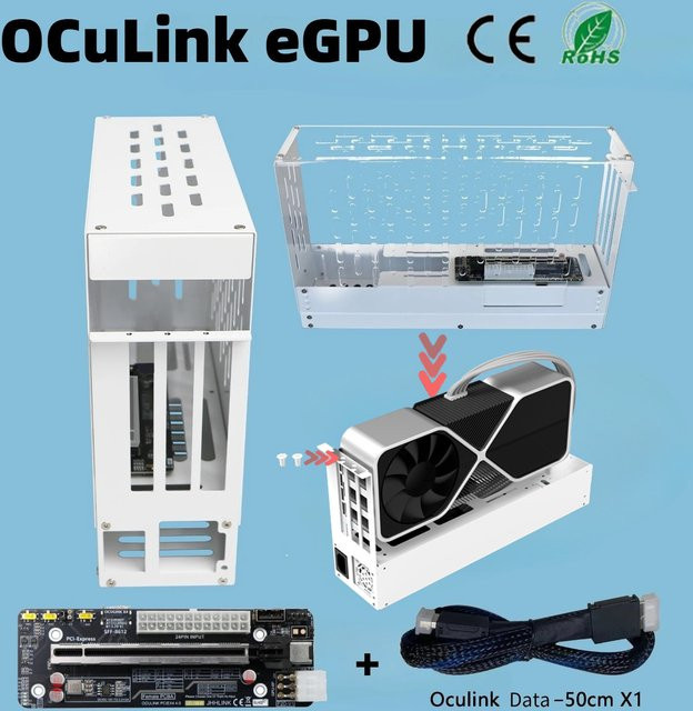 SPEEDIER All-in-One eGPU Docking Station mit Oculink und PCIe 4.0 X4 für Laptop, Mini-PC und Handheld-Gaming-PC - Bild 1