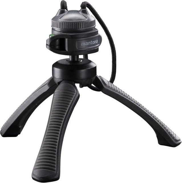 Mantona Kaleido Gaia Stativ Deep Grey mit 360 Grad Kugelkopf und 1/4 Zoll Anschluss, Tragkraft bis 25 kg, B/T/H: 17,0 x 5,4 x 5,4 cm - Bild 1