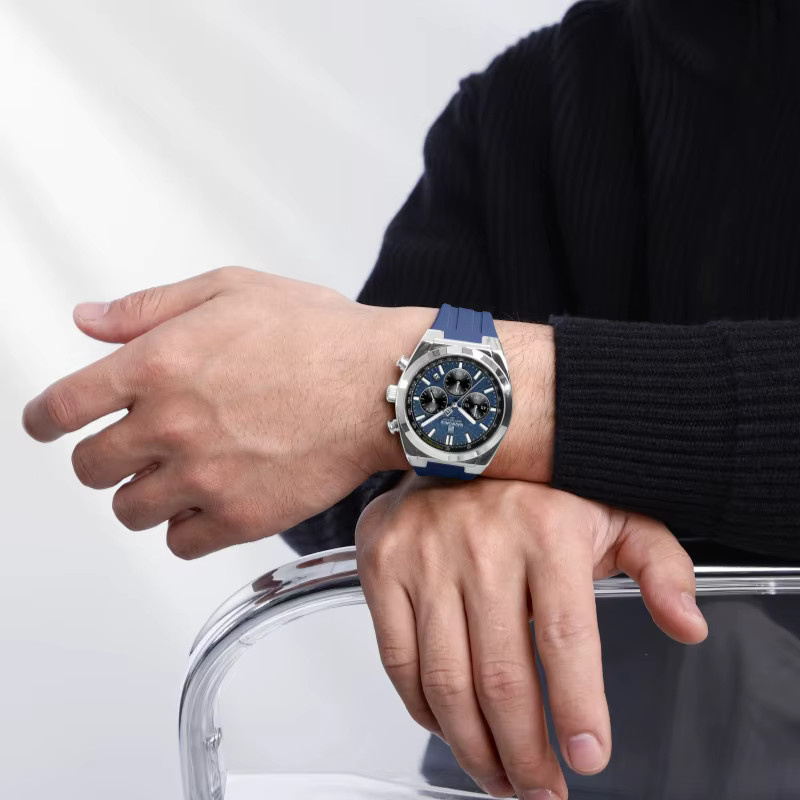 NAVIFORCE Chronograph, Quarz, Silikonarmband, Blau, Herren - Bild 4