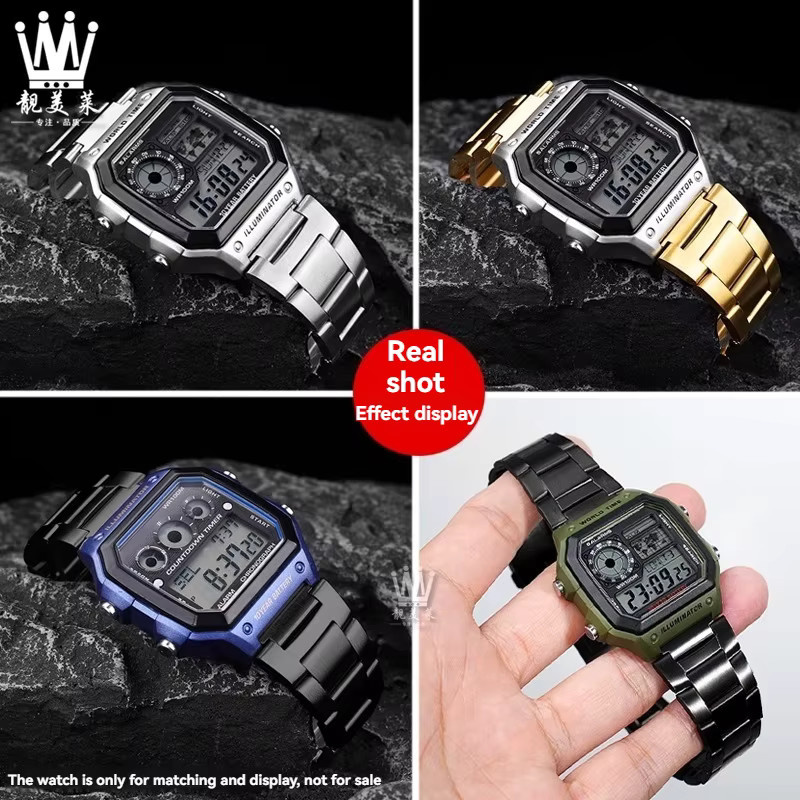 Casio Uhrenarmband und Gehäuse, Edelstahl, Silber, Unisex - Bild 4