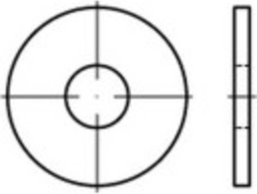 TOOLCRAFT Unterlegscheibe aus Stahl, 100 Stück, Durchmesser: 17 mm, Außendurchmesser: 50 mm - Bild 1