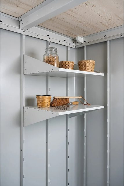 Biohort Regalböden für Gerätehaus Neo, 2er-Pack, Stahl, grau - Bild 1
