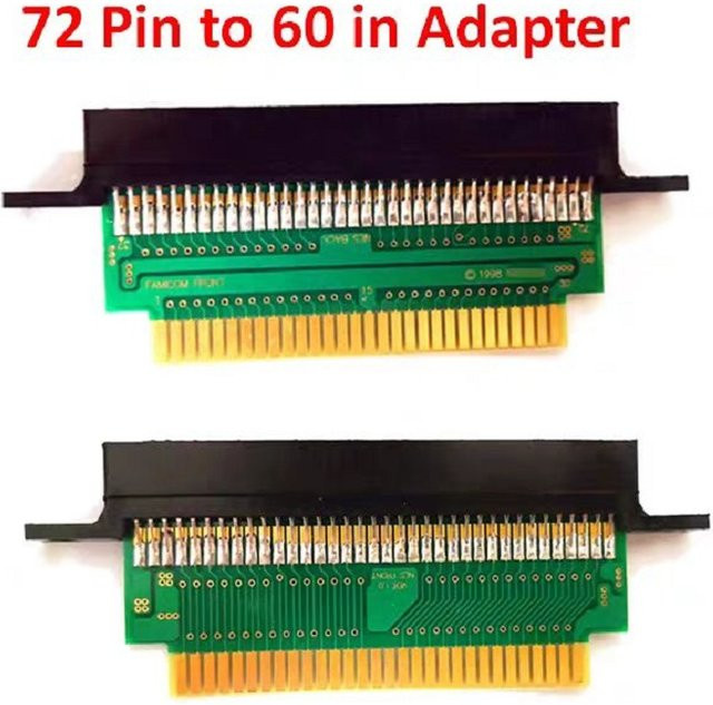 72-Pin-auf-60-Pin-Adapter als FC-zu-NES-Konverter für Retro-Spiele - Bild 1