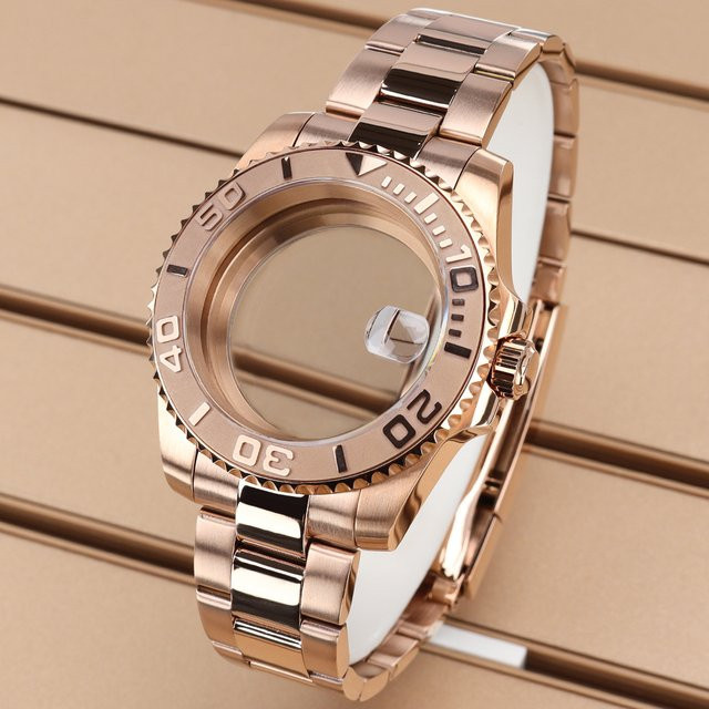 Seiko Uhrengehäuse Armband, Edelstahl, Roségold, 40 mm, Unisex - Bild 1