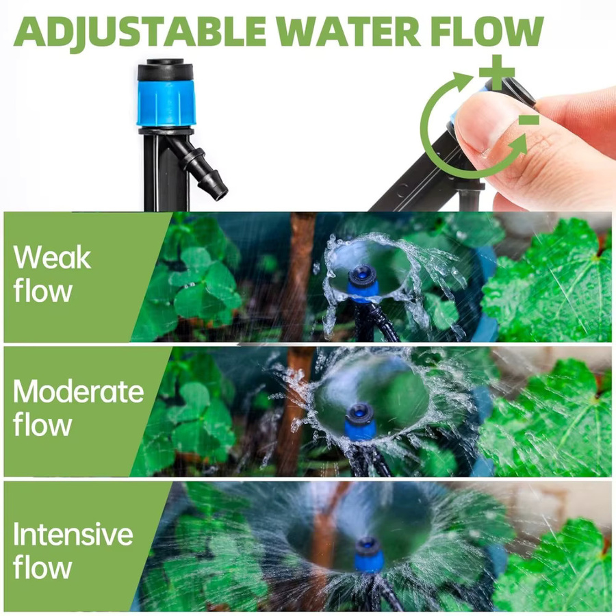 60er-Pack Mikrobewässerungssystem mit Tropfbewässerungsstrahlern für 1/4-Zoll-Schläuche zur automatischen Gartenbewässerung - Bild 4