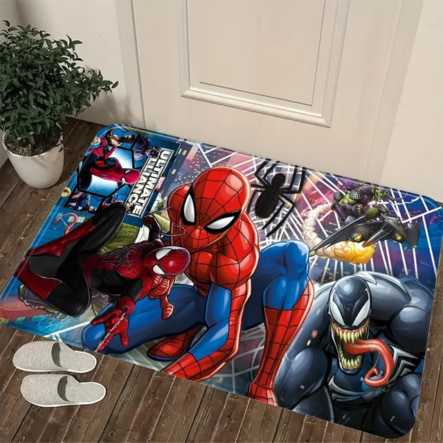 Beast Kingdom Marvel Bodenmatte mit Venom und Green Goblin Cartoon-Aufdruck in Multicolour - Bild 1