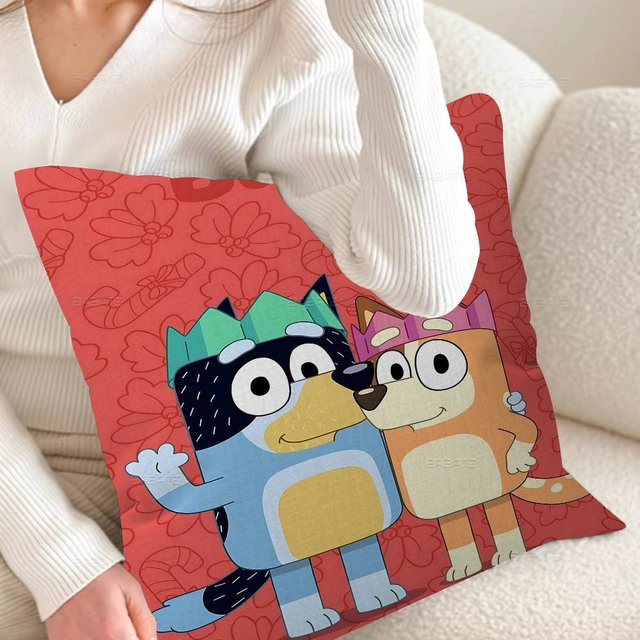 GUOYU HOMEDECOR Kissenbezug Stitch Glücksdrache in Blau und Rot, B/B/H: 40 x 40 x 0 cm - Bild 1