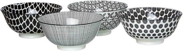 Ritzenhoff & Breker Schalen Takeo 4er Set in Schwarz und Weiß Durchmesser: 15,5 cm - Bild 1