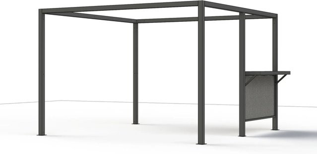 Siena Garden Tresen Schattenmanufaktur inkl. Mittelpfosten, Anthrazit, B/T/H: 210 x 36 x 153,8 cm - Bild 1