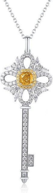 POMOiii Halskette 925 Silber, Diamant, Zirkonia, Damen - Bild 1