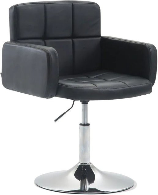 DELUKE Lounger Sessel RIYADH Clubsessel aus Kunstleder in Schwarz mit Metallgestell, B/T/H: 58 x 48 x 80 cm - Bild 1
