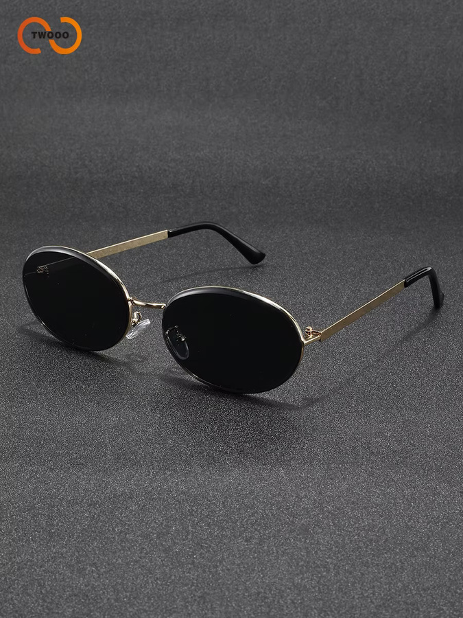TWOOO Sonnenbrille, oval, Damen, Metall, schwarz - Bild 4