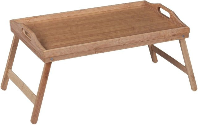 Relaxdays Betttablett aus Bambus und MDF in Braun, klappbar, B/T/H: 60 x 30 x 25 cm - Bild 1