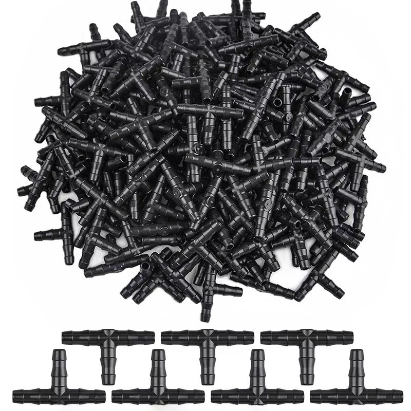 30 Stück Universal-T-Stücke mit Widerhaken für Tropfbewässerungssysteme, 1/4 Zoll Anschluss für 4/7 mm Wasserschläuche - Bild 6