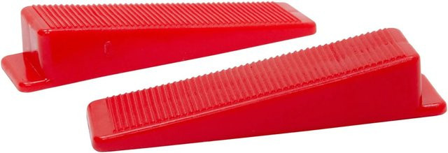 Dalsys Fliesen Nivelliersystem mit 1000 Keilen in Rot aus Kunststoff für ebene Fugen - Bild 1