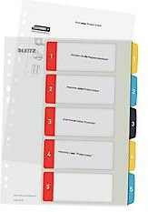 Leitz Register Cosy A4 Überbreite aus Polypropylen mit transparentem Deckblatt und farbigen Taben 1-5 - Bild 1