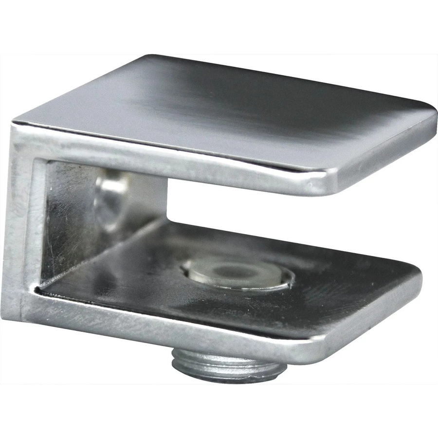 Fonsegrive Glastablar-Klemmträger Pesaro aus Zamak, verchromt und poliert, Silber, für Glasstärken 4-8 mm - Bild 2