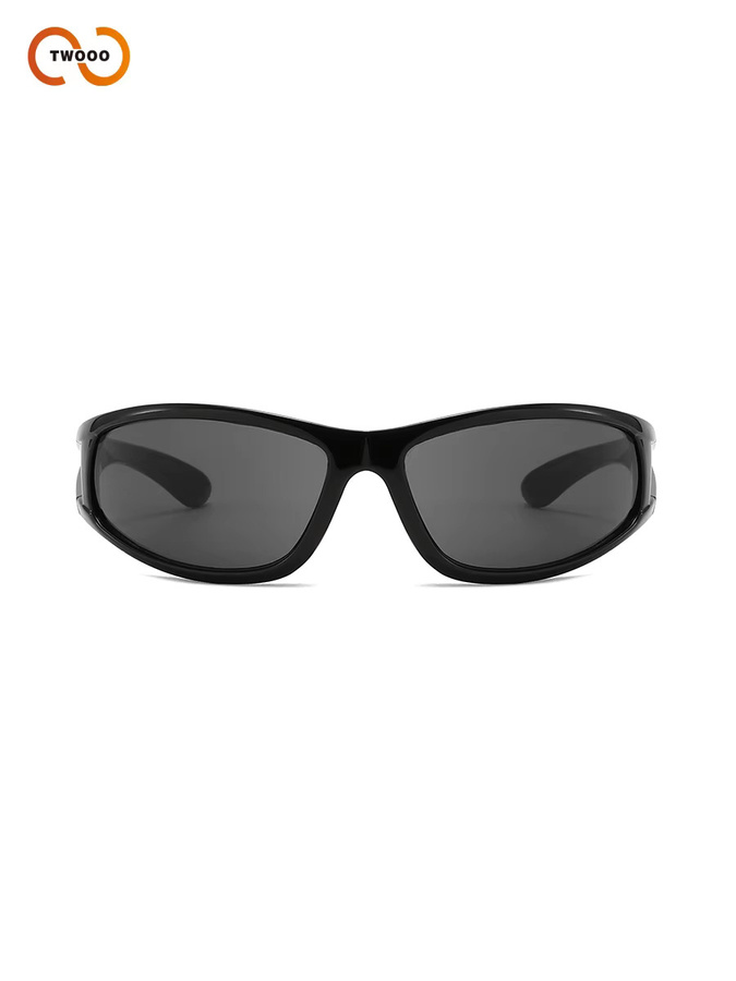 TWOOO Sonnenbrille, Unisex, Vollrand, Wrap, Schwarz, Kunststoff - Bild 5
