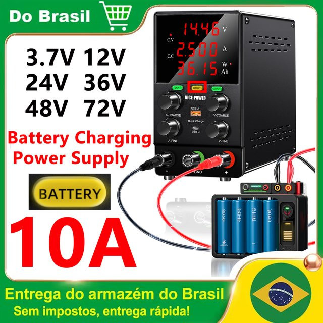 Nice-power Labornetzteil 10A DC geregeltes Laborbatterie-Ladegerät mit einstellbarem Spannungsregler 3,7 V 24 V 36 V als Tischquelle - Bild 1