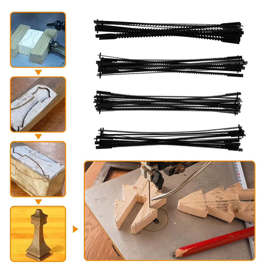 Toorise Scroll Sägeblatt Set aus SK5 Carbon Stahl in Schwarz für die Holzbearbeitung - Bild 4